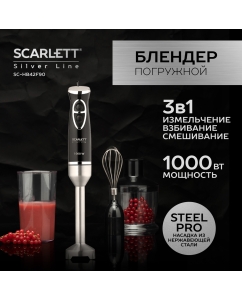 Купить Погружной блендер Scarlett SC-HB42F90 серебристый, черный  в E-mobi