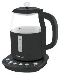 Купить Чайник электрический KELLI KL-1373 1.7 л черный, прозрачный  в E-mobi