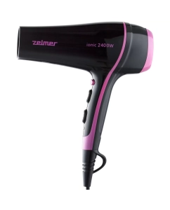 Купить Фен Zelmer ZHD8360 2400 Вт черный, розовый  в E-mobi