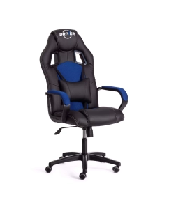 Купить Кресло игровое компьютерное геймерское для пк Tetchair DRIVER черный синий кож/зам/ткань  в E-mobi
