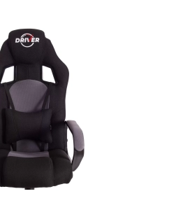 Купить Кресло игровое компьютерное геймерское для пк Tetchair DRIVER черный серый ткань  в E-mobi