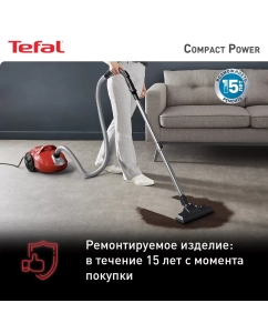 Купить Пылесос Tefal Compact Power TW3953EA с пылесборником, красный  в E-mobi