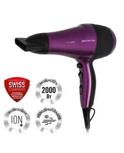 Купить Фен Polaris PHD 2077i Black/Violet  в E-mobi