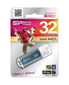 Купить Флешка Silicon Power Marvel M01 32ГБ Blue (SP032GBUF3M01V1B)  в E-mobi