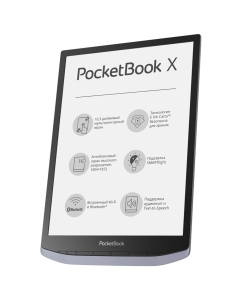 Купить Книга электронная PocketBook X Metallic Grey, PB1040-J-WW  в E-mobi