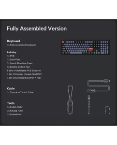 Купить Проводная/беспроводная игровая клавиатура Keychron K10 Pro Black (K10P-H1)  в E-mobi