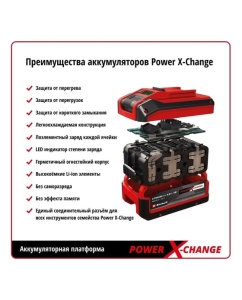 Купить Аккумулятор PXC (18 В; 5.2 Ач) Einhell 4511437  в E-mobi