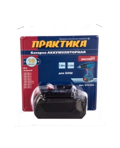 Купить Аккумулятор для BOSCH 18 В, 1.5 Ач, Li-ION, блистер ПРАКТИКА 910-423  в E-mobi