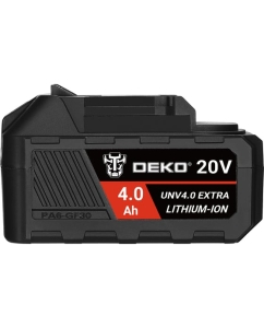 Купить Аккумулятор DEKO UNV4.0 EXTRA, Li-ion, 20В, 4.0А*ч, с повышенной токоотдачей 063-4496  в E-mobi