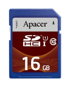 Купить Карта памяти Apacer SD 16Гб UHS-I U1 (AP16GSDHC10U1-R)  в E-mobi