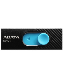 Купить Флешка ADATA UV220 64ГБ Black/Blue (AUV220-64G-RBKBL)  в E-mobi