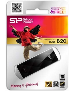 Купить Флешка Silicon Power Blaze B20 32ГБ Black (SP032GBUF3B20V1K)  в E-mobi