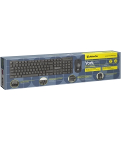 Купить Комплект клавиатура и мышь Defender York C-777 RU Black Multimedia (45779)  в E-mobi