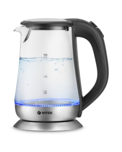 Купить Чайник электрический VITEK VT-7036 1.7 л серебристый, черный  в E-mobi