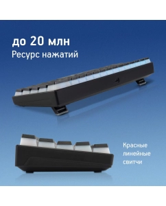 Купить Беспроводная клавиатура OKLICK K763W черный (1920548)  в E-mobi