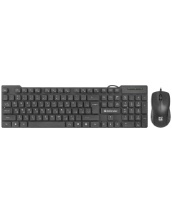 Купить Клавиатура + Мышь York C-777 RU, черный, USB,мультимедиа DEFENDER  в E-mobi