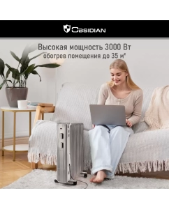 Купить Масляный радиатор OBSIDIAN BS-OH2000C белый  в E-mobi