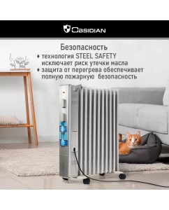 Купить Масляный радиатор OBSIDIAN BS-OH2000C белый  в E-mobi
