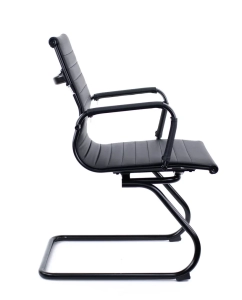 Купить Офисное кресло Everprof Leo Black CF, Экокожа, черный  в E-mobi