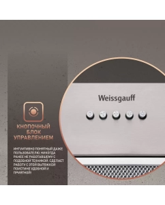 Купить Вытяжка встраиваемая Weissgauff Dubhe 60 PB IX серебристый  в E-mobi