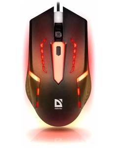 Купить Проводная игровая мышь Defender  Flash MB-600L черный (52600)  в E-mobi