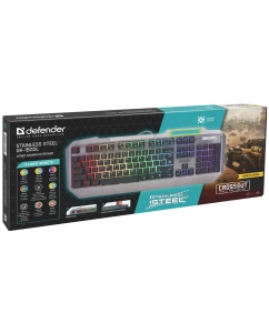 Купить Проводная игровая клавиатура Defender Stainless steel GK-150DL Silver (45150)  в E-mobi