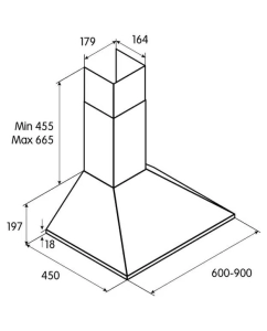 Купить Вытяжка настенная JETAIR GAIA AN/A/60 черный  в E-mobi