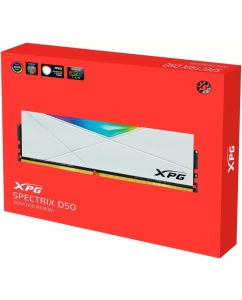 Купить Оперативная память XPG Spectrix D50 RGB 8Gb DDR4 3200MHz (AX4U32008G16A-SW50)  в E-mobi