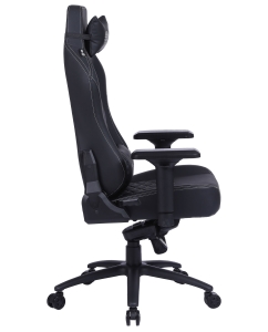 Купить Кресло игровое Cactus CS-CHR-0112BL черный c подголовником. Крестовина металл/пластик  в E-mobi