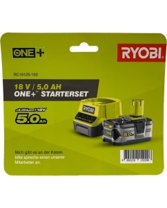 Купить Набор Ryobi ONE+ RC18120-150 5133003366 аккумулятор (18 В; 5.0 А*ч; Li-Ion) и зарядное устройство RC18120  в E-mobi