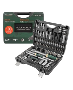 Купить Набор инструментов Rockforce 108 предметов 1/4&quot;, 1/2&quot; 6 граней RF-41082-5LNEW(53000) RF-41082-5L NEW(53000)  в E-mobi
