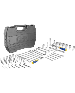 Купить Набор инструмента 1/2 Dr и 1/4 Dr 77 предметов KRAFT KT 700304  в E-mobi