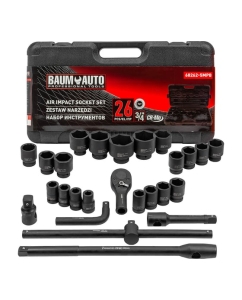 Купить Набор инструментов BaumAuto ударных 26пр. 3/4&quot; (6гр.) BM-68262-5MPB(57955)  в E-mobi