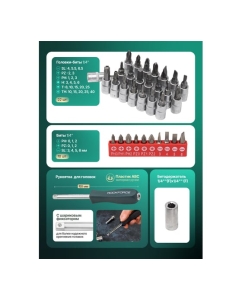 Купить Набор инструмента Rockforce 1/2&quot;, 1/4&quot;DR с 6-гранными головками 122 предмета RF-38901(51059)  в E-mobi