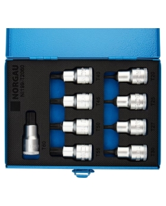 Купить Набор торцевых головок 1/2&quot; со вставками NORGAU 9 предметов NI199-T2060 063792612  в E-mobi