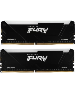 Купить Оперативная память Kingston Fury Beast RGB (KF432C16BB2AK2/64), DDR4 2x32Gb, 3200MHz  в E-mobi