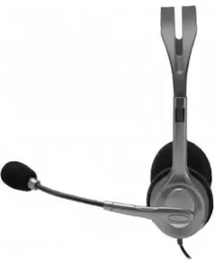 Купить Гарнитура Logitech Stereo H110,  для контактных центров, накладные,  проводные, серебристы  в E-mobi