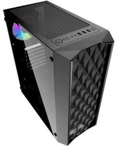 Купить Корпус компьютерный Powercase Diamond Mesh (CMDM-L1) Black  в E-mobi