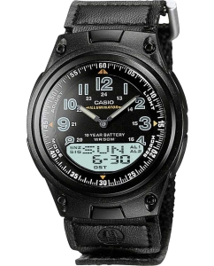 Купить Японские наручные часы Casio Collection AW-80V-1B с хронографом  в E-mobi