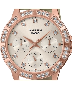Купить Японские наручные часы Casio Sheen SHE-3517PGL-9AUEF  в E-mobi