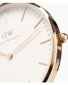 Купить Наручные часы Daniel Wellington Classic 36 Bayswater RG White  в E-mobi