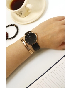 Купить Наручные часы Daniel Wellington Classic 36 Sheffield RG Black  в E-mobi