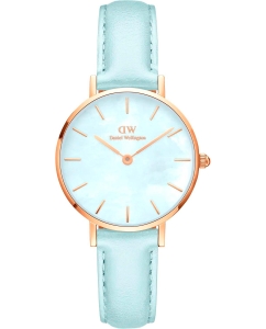 Купить Наручные часы Daniel Wellington Petite 28 Blue leather RG Blue MOP  в E-mobi