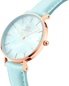 Купить Наручные часы Daniel Wellington Petite 28 Blue leather RG Blue MOP  в E-mobi