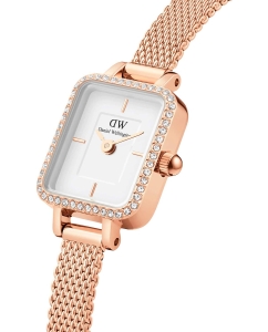 Купить Наручные часы Daniel Wellington Quadro Mini Bezel Lumine 15.4x18.2 Melrose RG White  в E-mobi