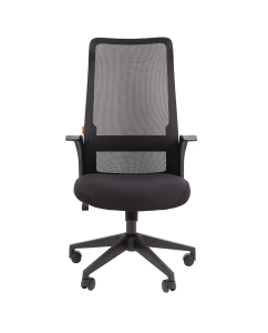 Купить Компьютерное кресло Chairman 573 ткань/сетка, черный/черный с механизмом качания  в E-mobi