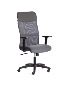 Купить Кресло PRACTIC PLT ткань/кож/зам, серый/металлик, TW-12/W-12/36  в E-mobi