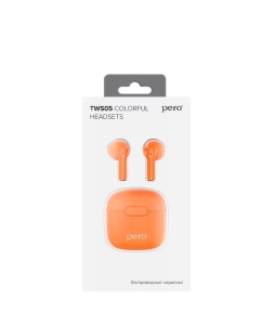 Купить Наушники bluetooth TWS PERO TWS05 Orange  в E-mobi