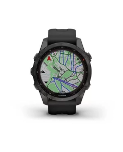 Купить Часы Garmin Fenix 7s Sapphire Solar титановый угольно-серый DLC с силиконовым ремешком  в E-mobi
