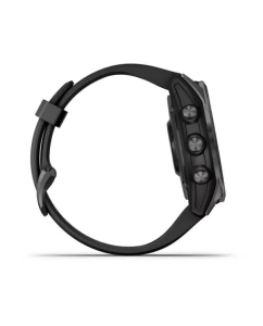 Купить Часы Garmin Fenix 7s Sapphire Solar титановый угольно-серый DLC с силиконовым ремешком  в E-mobi
